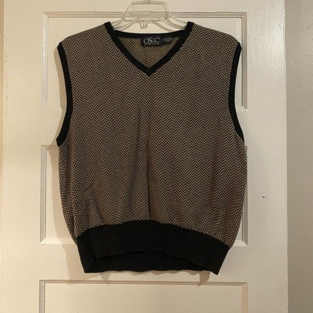 Old School Clothing Herringbone ZigZag Patterned Sweater Vest